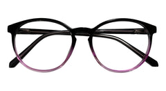 Black & Purple Round Eyeglasses