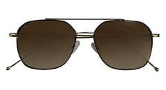 Golden & Black Rim - Brown Sunglasses