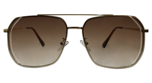Brown and Golden Square Sunglasses