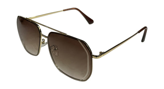 Brown and Golden Square Sunglasses