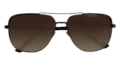 Brown Dual Bridge Aviator Sunglasses