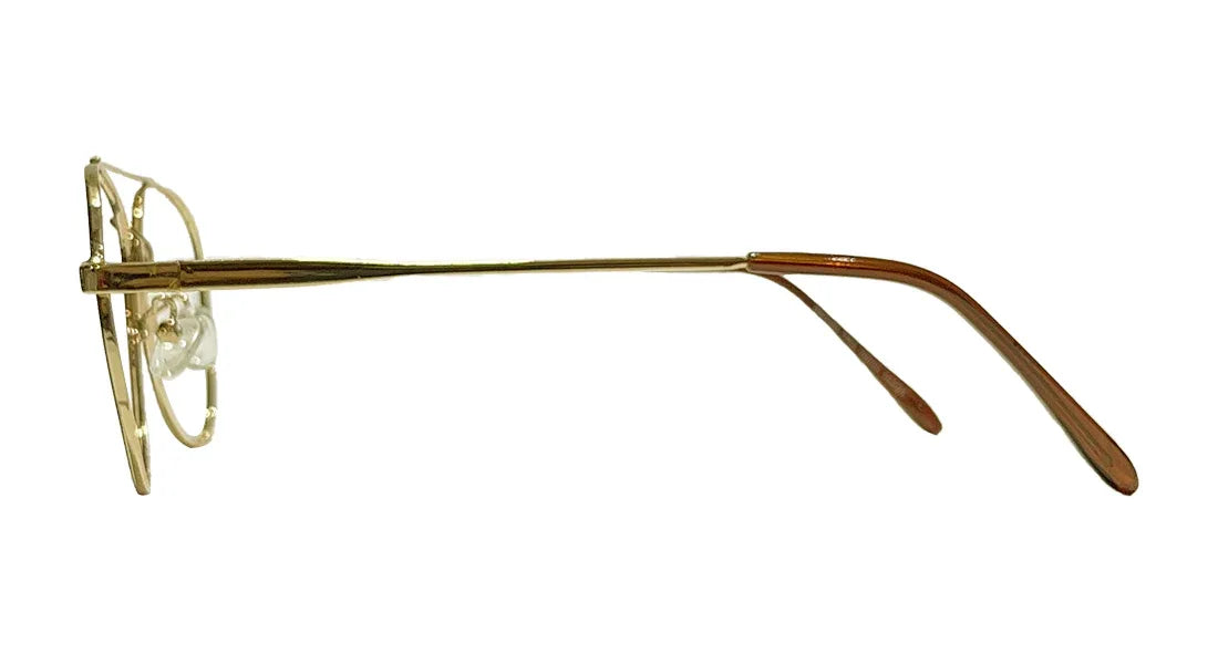 Black & Golden Aviator Eyeglasses - Bombay Optical