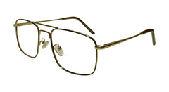Black and Golden Rectangle Eyeglasses