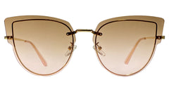 Brown Gradient Cateye Sunglasses