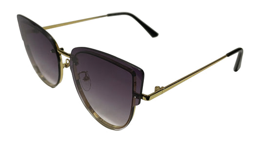 Dark Purple Gradient Cateye Sunglasses, side angle image