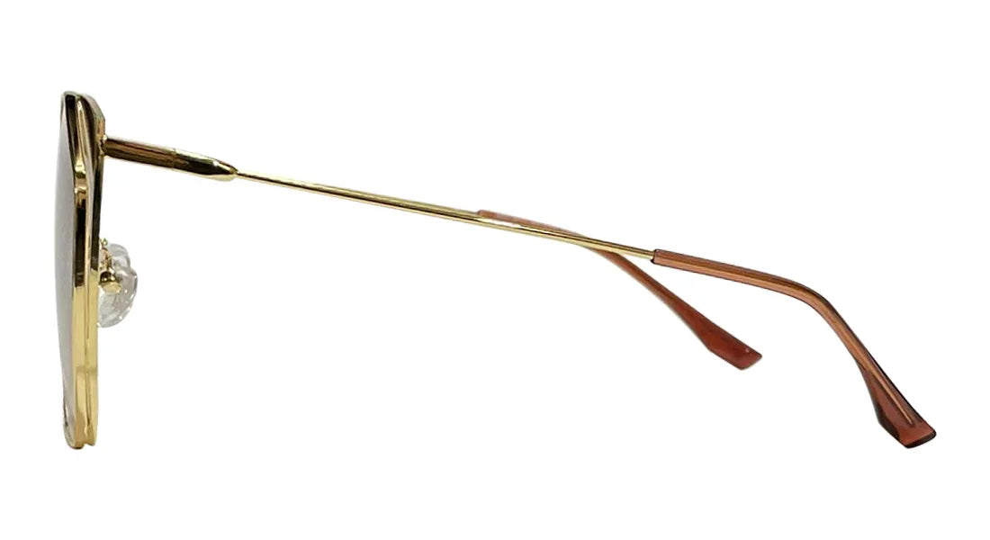 Golden Frame Cateye with Brown Gradient Lenses - Bombay Optical