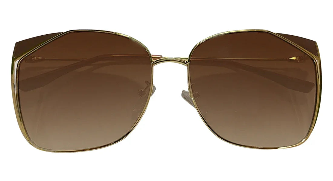Golden Frame Cateye with Brown Gradient Lenses - Bombay Optical
