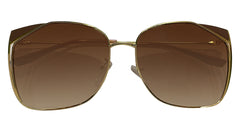 Golden Frame Cateye with Brown Gradient Lenses