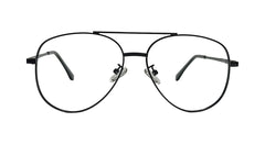 Matte Black Aviator Eyeglasses