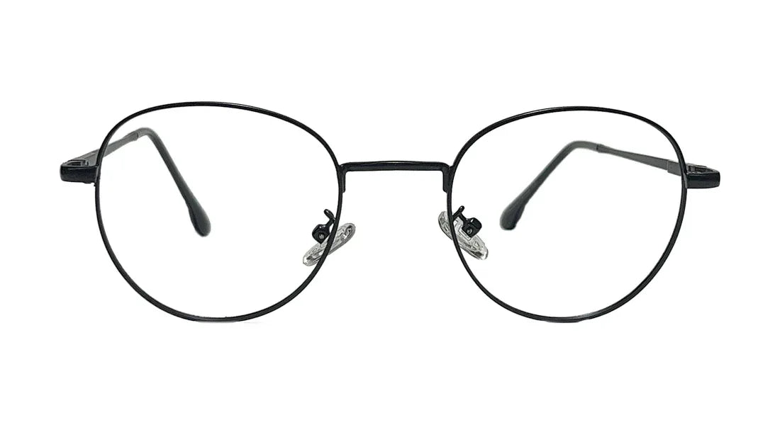 Matte Black Round Eyeglasses - Bombay Optical