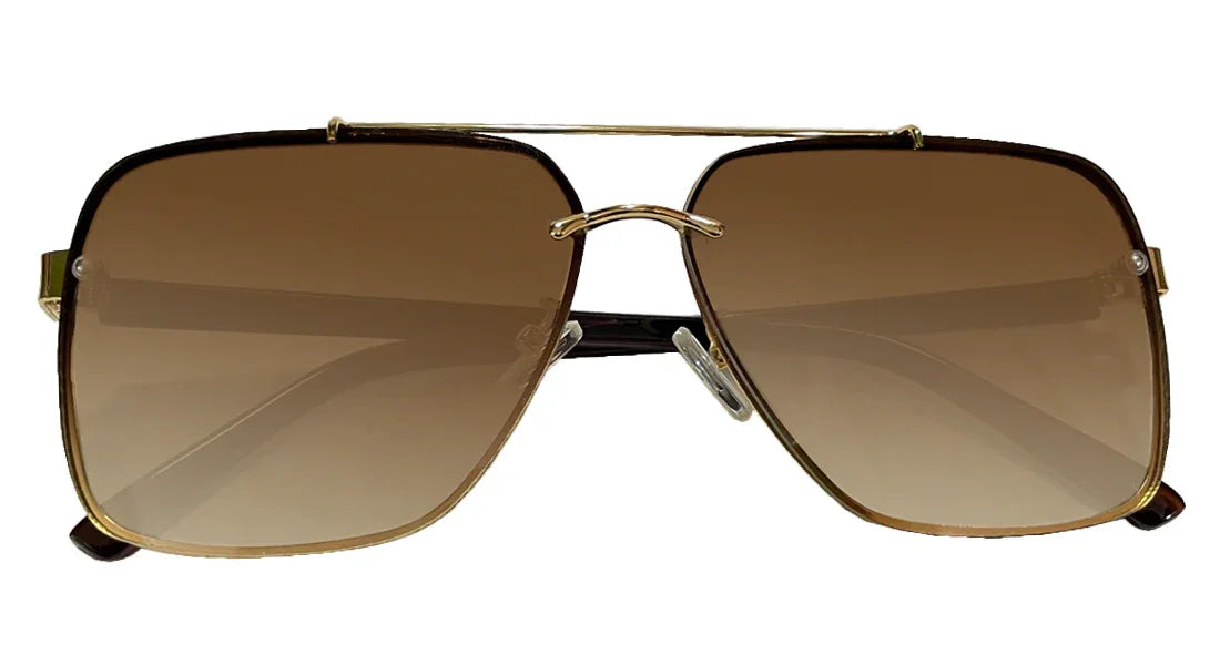 Retro Square Dark Brown Sunglasses - Bombay Optical