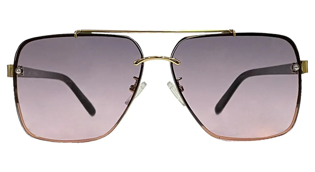 Retro Square Dark Purple Sunglasses - Bombay Optical
