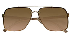 Retro Square Golden Brown Sunglasses