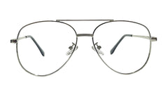 Silver Aviator Eyeglasses