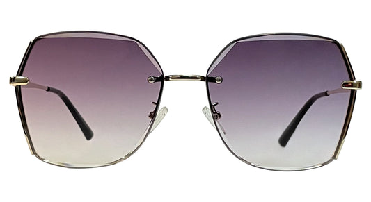 Diamond Cut Violet Gradient Sunglasses