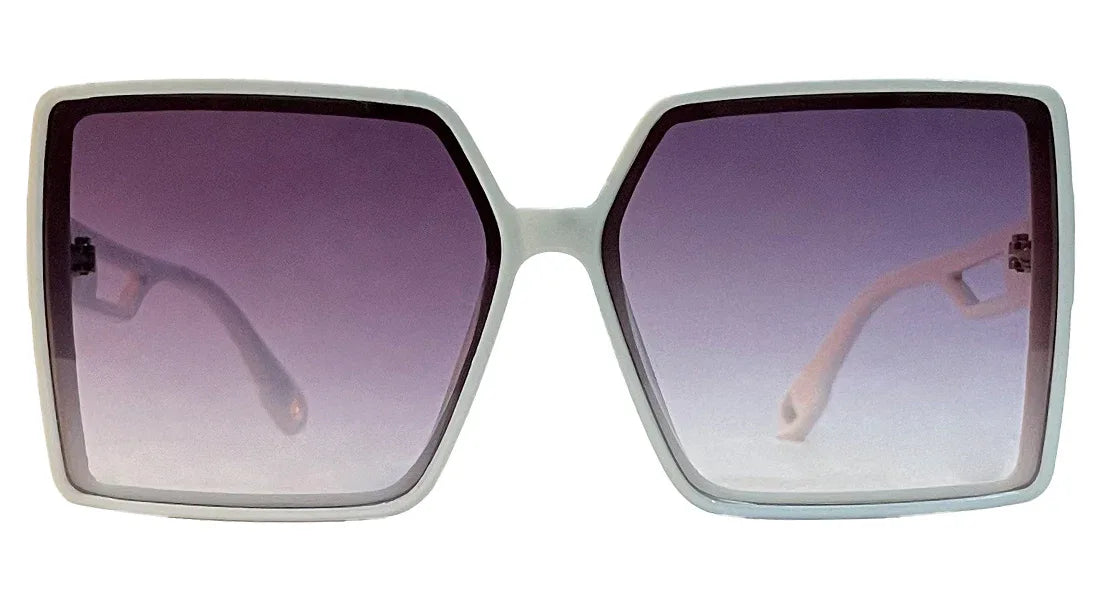 White Big Square Sunglasses - Bombay Optical