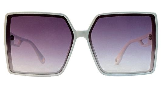 White Big Square Sunglasses