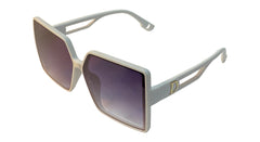 White Big Square Sunglasses