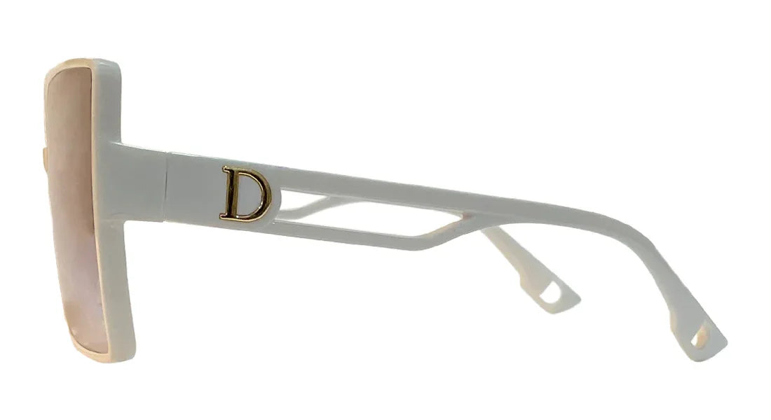 White Big Square Sunglasses - Bombay Optical
