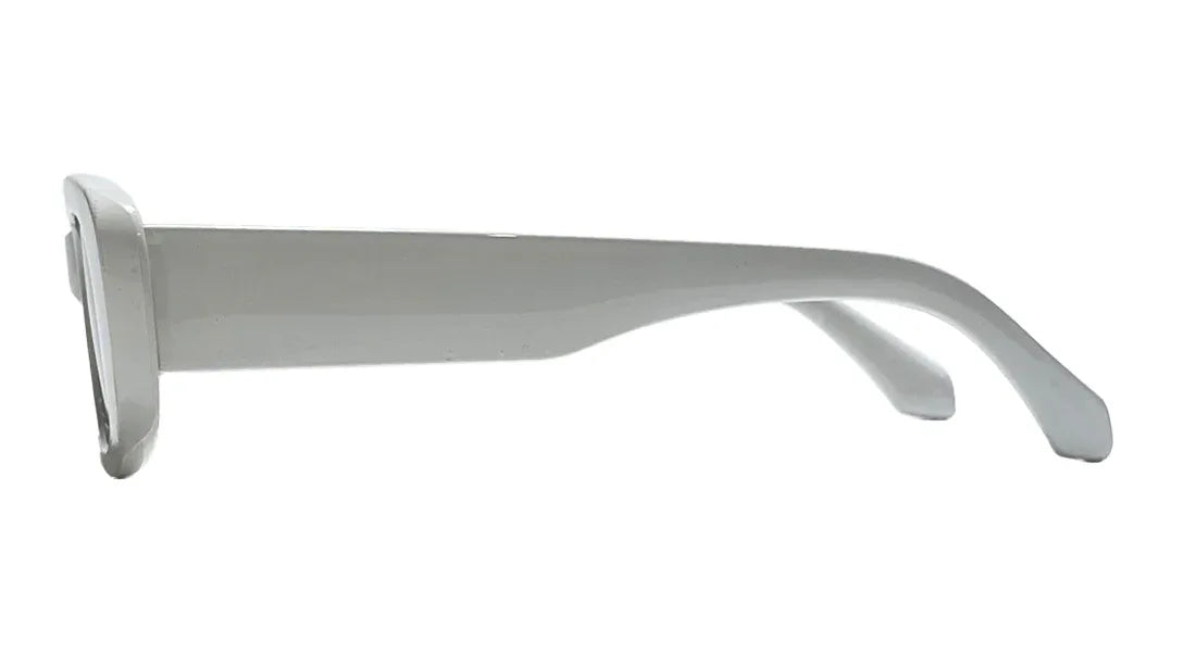 White Rectangle Sunglasses - Bombay Optical