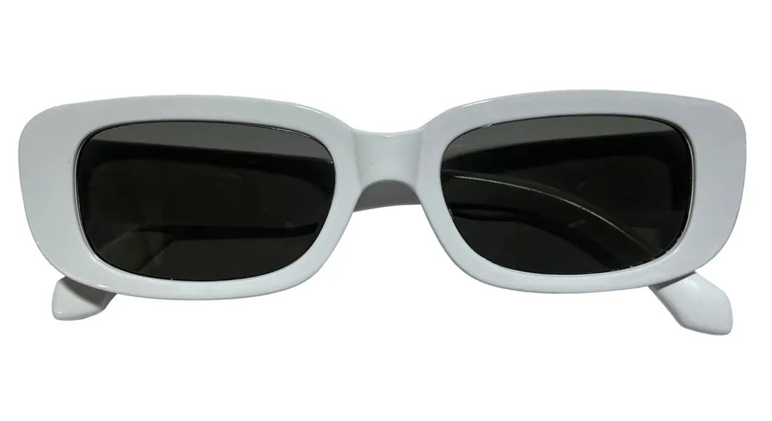 White Rectangle Sunglasses - Bombay Optical