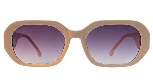 Light Peach Frame with Purple Gradient Lenses