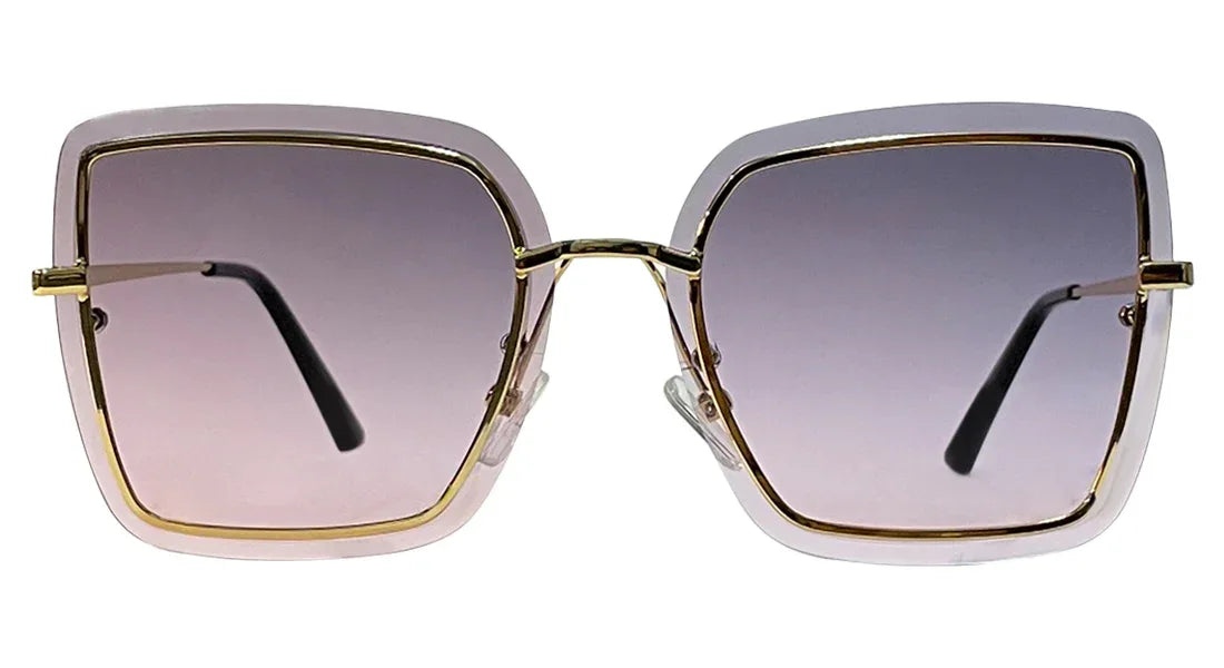 Golden Frame Purple Gradient Sunglasses - Bombay Optical