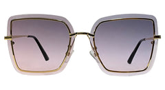 Golden Frame Purple Gradient Sunglasses