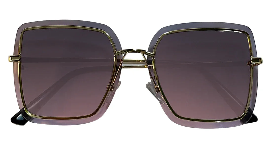 Golden Frame Purple Gradient Sunglasses - Bombay Optical