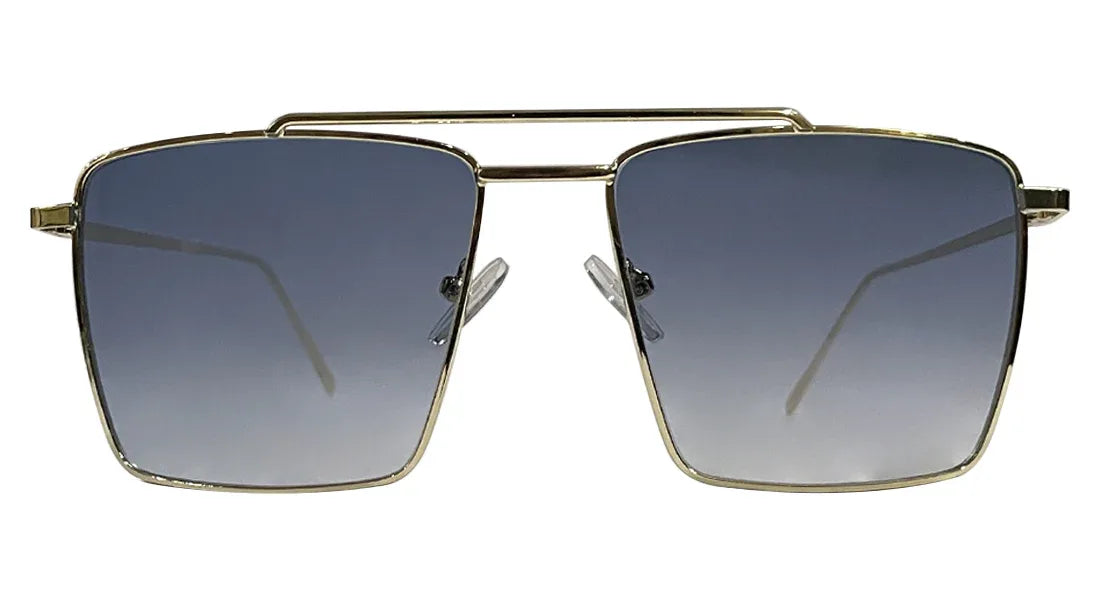 Full Rim Golden - Blue Square Sunglasses - Bombay Optical