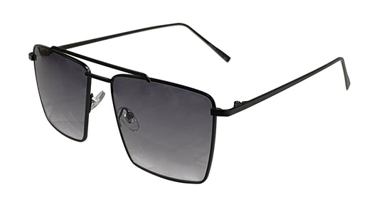 Full Rim Matte Black - Grey Square Sunglasses