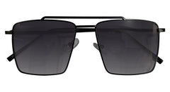 Full Rim Matte Black - Grey Square Sunglasses