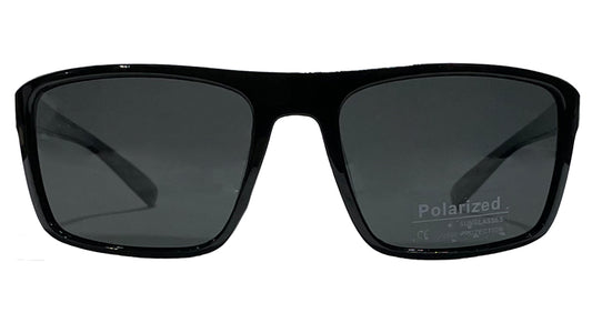 Glossy Black Polarized Sunglasses