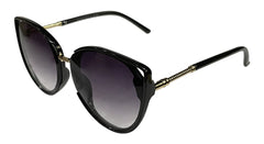 Glossy Black and Purple Cateye Sunglasses