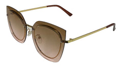 Golden Round-Cateye Sunglasses