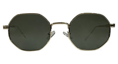 Golden Rim - Dark Green Lenses Sunglasses
