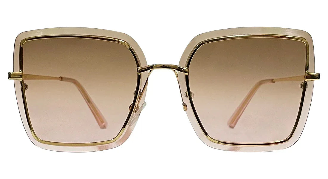 Golden Frame with Brown Gradient Sunglasses - Bombay Optical