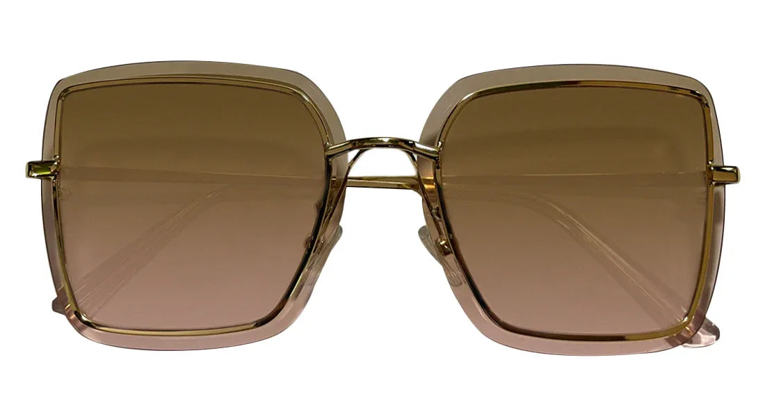 Golden Frame with Brown Gradient Sunglasses - Bombay Optical