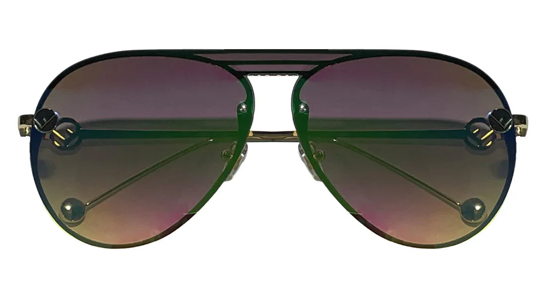 Golden Frame with Reflective Lenses - Bombay Optical