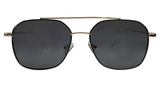 Golden & Black Rim with Grey Lenses Sunglasses