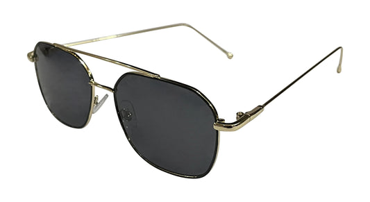 Golden & Black Rim with Grey Lenses Sunglasses