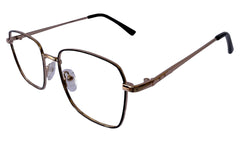 Golden and Black Rim Rectangle Eyeglasses