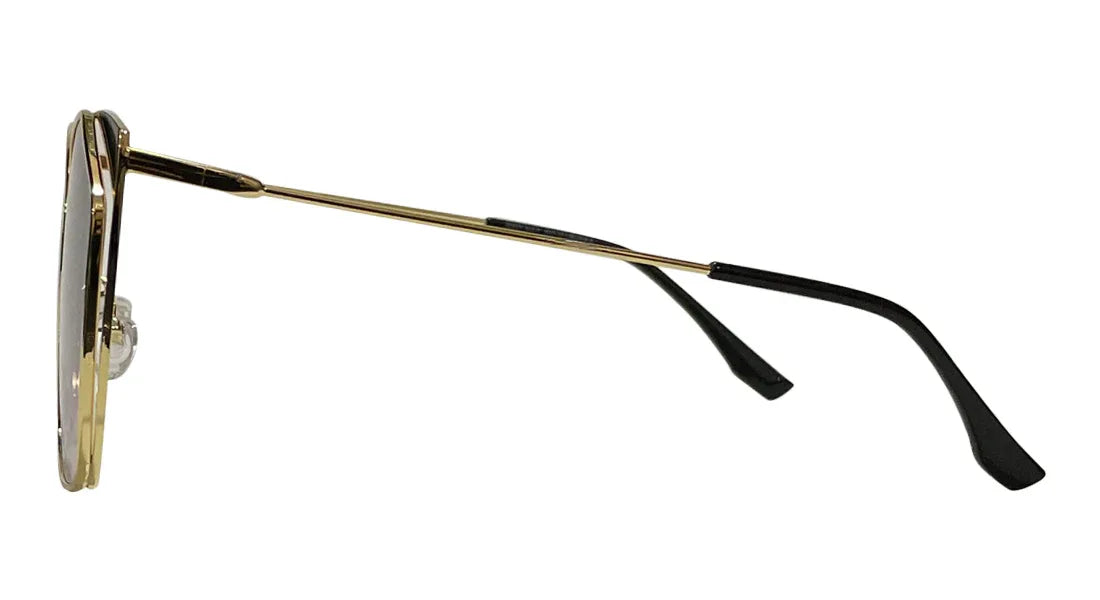 Golden Frame Cateye with Grey Gradient Lenses - Bombay Optical