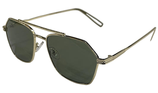 Green Lenses with Golden Rim Sunglasses