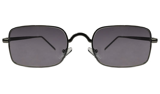 Grey Lenses With Gunmetal Rim Rectangle Sunglasses