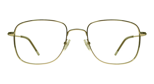 Square Gold Metallic Eyeglasses