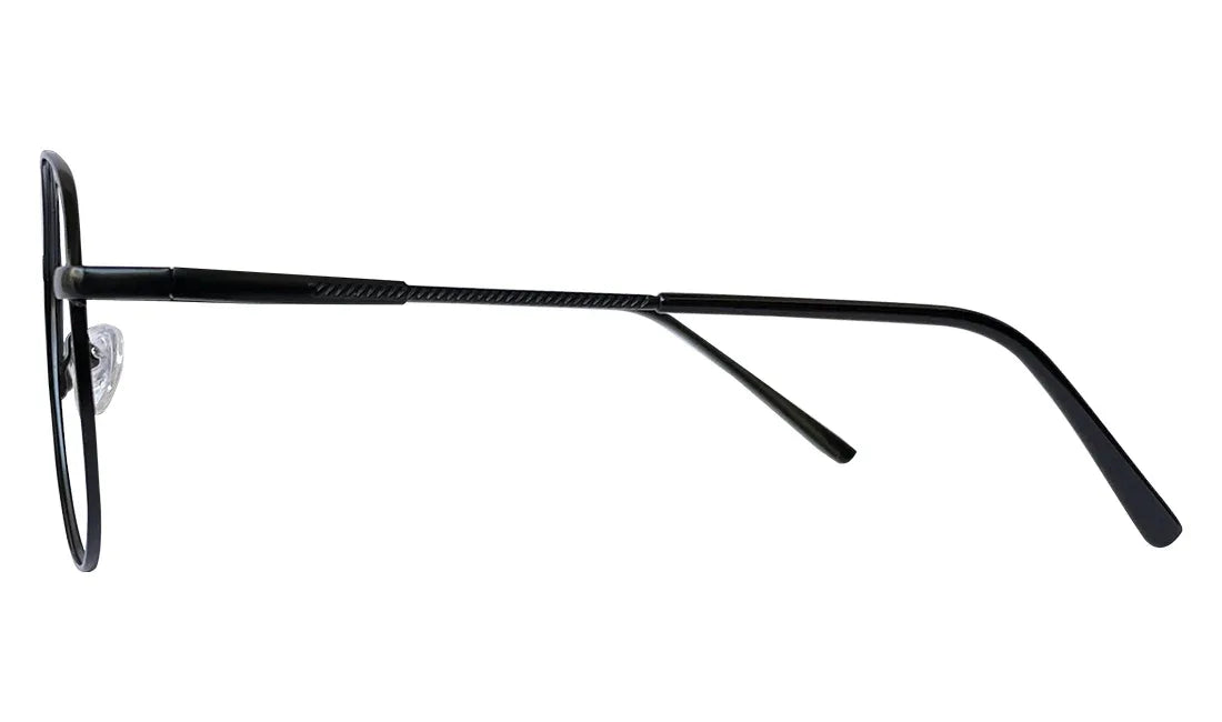 Matte Black Aviator Eyeglasses - Bombay Optical