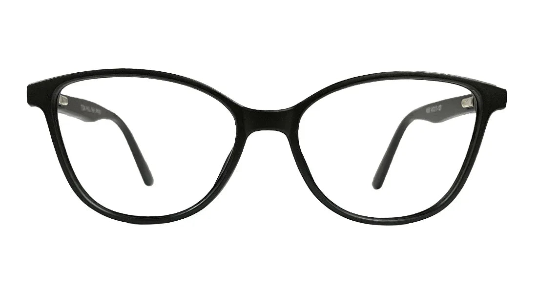 Matte Black Oval Eyeglasses - Bombay Optical
