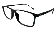 Matte Black Rectangle Eyeglasses