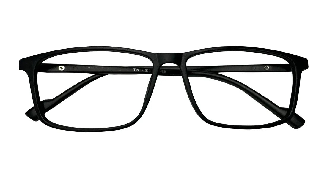 Dark Rectangular Goggles Matte Black Rectangle Eyeglasses – Bombay Optical